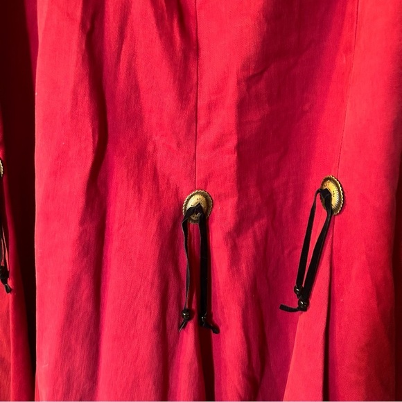 Vintage Circle T by Marilyn Lenox Western Square Dance Skirt Red Made in USA - Picture 4 of 8